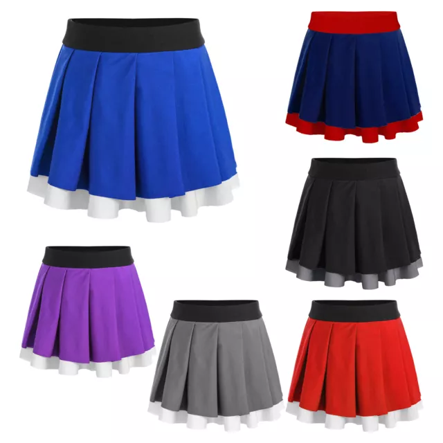 Kids Girls Sportswear School Skirts Party Skirt Festival Uniform Pleated Skorts