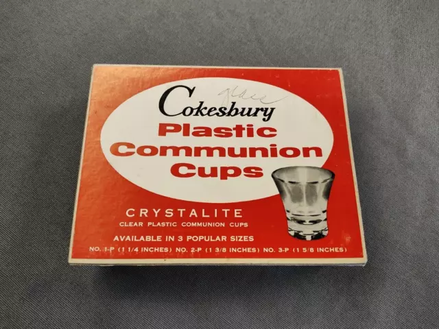 Cokesbury Communion Cups Glass/Plastic 12 per Box Vintage Church - 4 Open Boxes