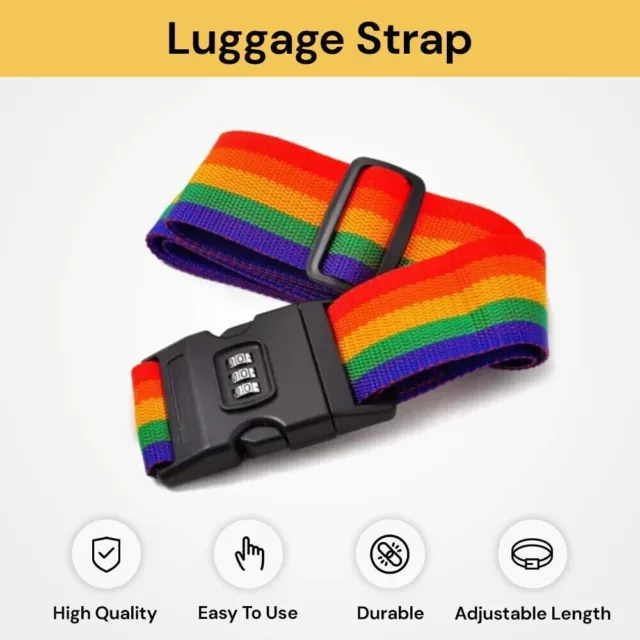 Nylon Luggage Strap Code Password Travel Suitcase Secure Lock Safe Packing Belt