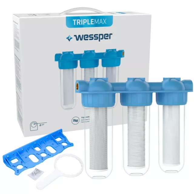 Wessper 10" ensemble de 3 pré-filtres pour le système de filtration d'eau 1