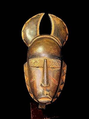 African Wood Folk Art Mask Hand Carved Tribal  Guro/Bete Mask -2485