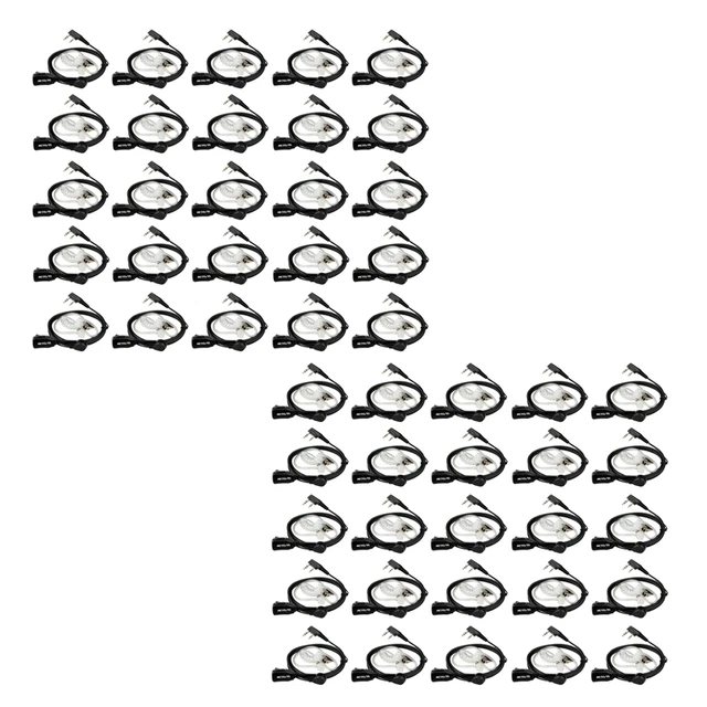 50PCS Retevis EAK001 Mikrofon 2Pin Headset für Baofeng UV5R 888S Kenwood WOUXUN