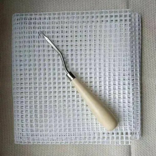 Kit de fabricación de alfombras de gancho de pestillo hágalo usted mismo - malla de lona blanca - herramientas de tejido