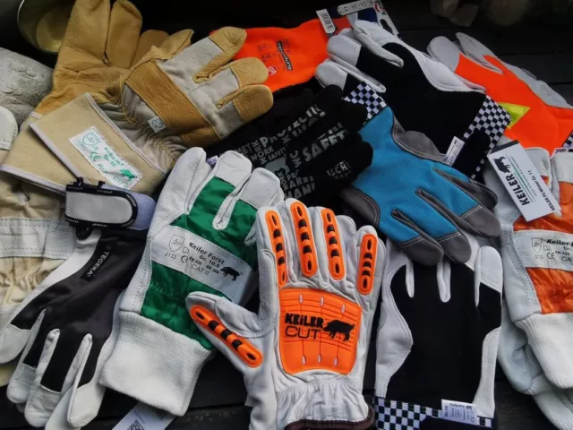 4 Paar KEILER Forst-Handschuhe Gr. 8,0 Forsthandschuhe, Holzmacher Handschuh