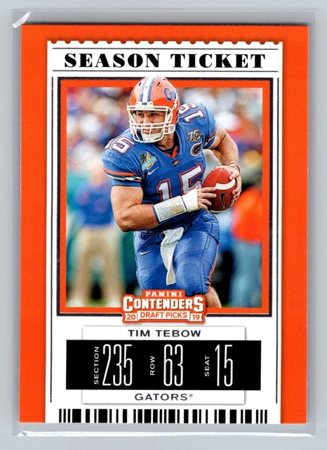 2019 Panini Contenders Draft Picks Collegiate Tim Tebow #94  Florida Gators