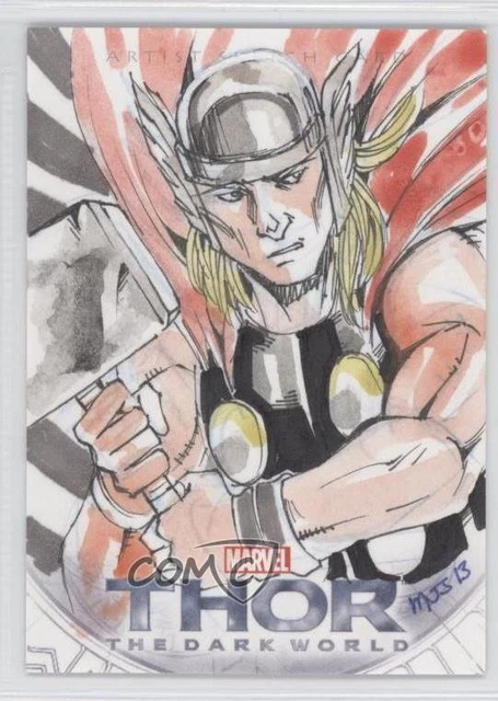 2013 Marvel Thor: The Dark World Sketches 1/1 Mel Joy San Juan Thor Sketch 2po