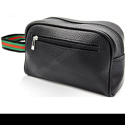 Pochette Borsello polso uom vera pelle tasche cerniere artigianale MADE IN ITALY 
