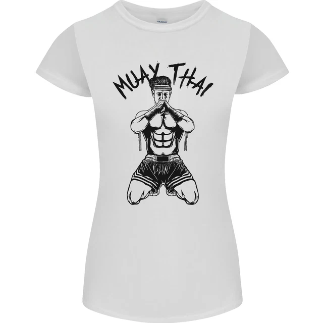 Muay Thai Fighter Mixed Martial Arts MMA Womens Petite Cut T-Shirt