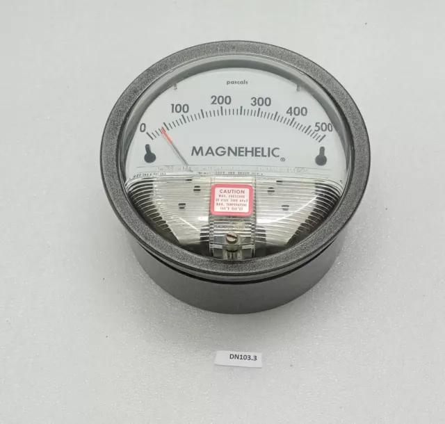 Dwyer 0 to 500 Pascals Magnehelic Pressure Gage Max Pressure 100kPa