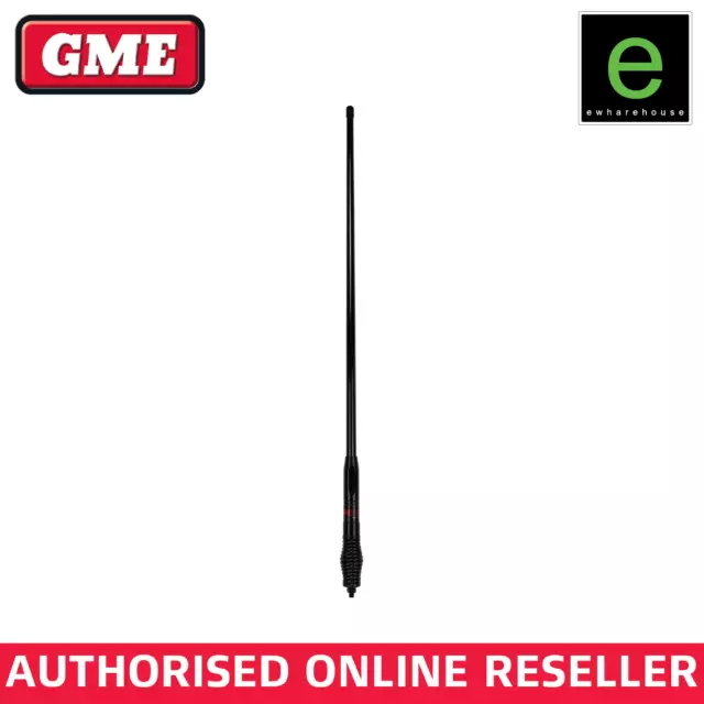 GME AE4705B 6.6 dBi BLACK RADOME FIBREGLASS UHF CB ANTENNA WITH SPRING BASE