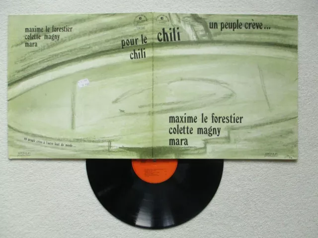 LP COLETTE MAGNY, MAXIME LE FORESTIER "Chili Un peuple creve..." LDX 74599 #2 /