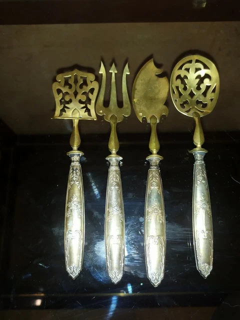 2 Couvert A Mignardises Argent Massif Minerve Orfevre Ardj