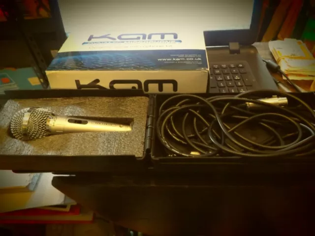 Professional DJ Kam Dynamic Vocal Wireless Silver Microphone superb leads