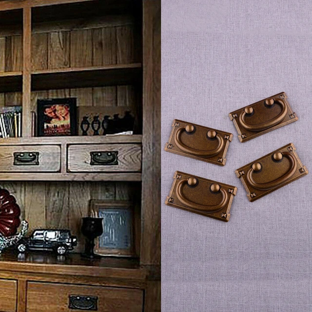 4pcs 3" Dresser Pulls Drawer Pull Cabinet Door Handle Drop Bail Bronze