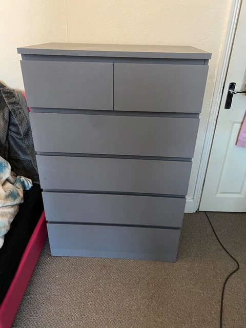 Malm clearance grey drawers