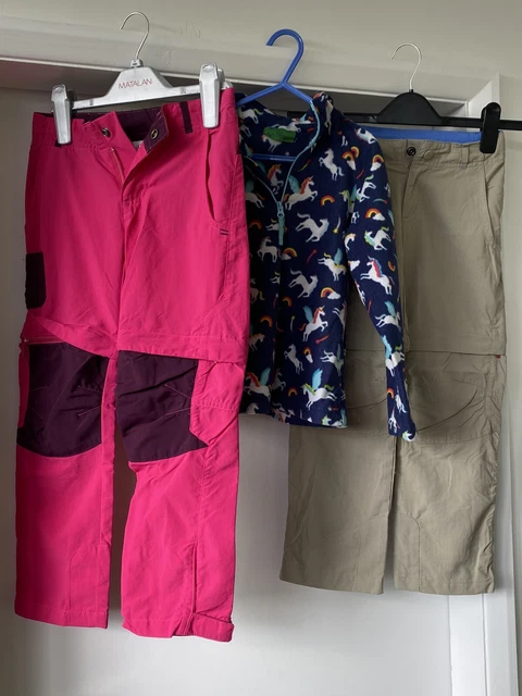 Girls walking trousers and fleece bundle 5-6 years