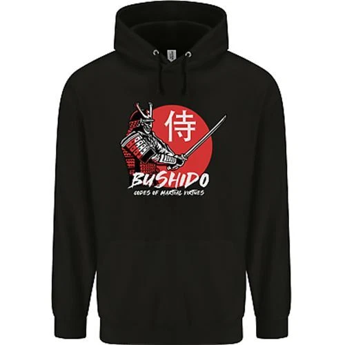 Felpa con cappuccio bambini Bushido Samurai Warrior Sword Ronin MMA bambini