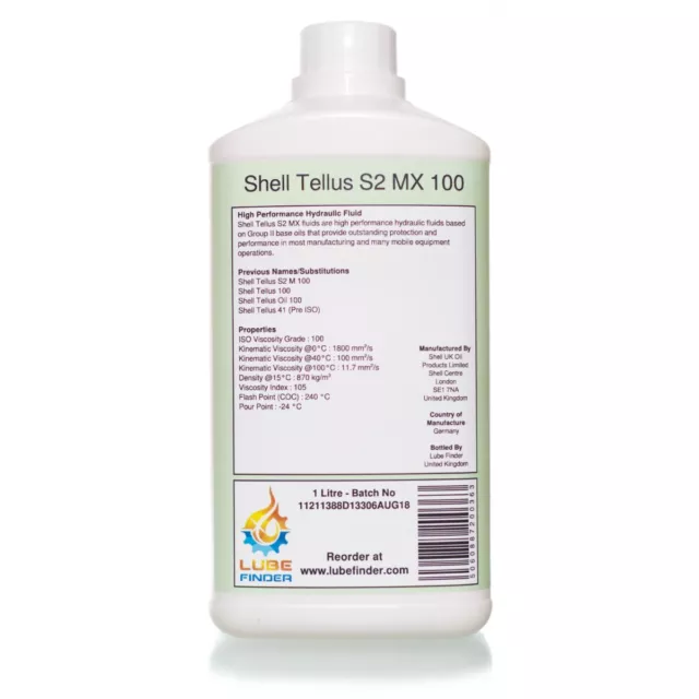 1L coque Tellus S2 MX 100 (S2 M 100/Tellus 41) ISO VG 100 huile fluide hydraulique