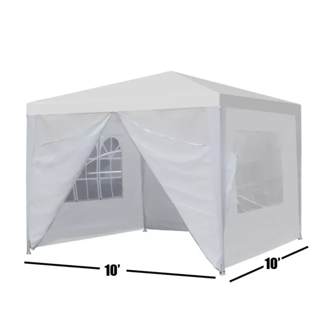 Canopy Party 10'x10' Outdoor Wedding Tent Gazebo with 4 Side Walls Heavy Duty