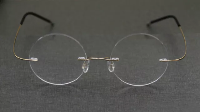 Trendy Reading Glasses +1.00 +1.50 to +6.00 Resin Lens Gold Titanium Eyewear