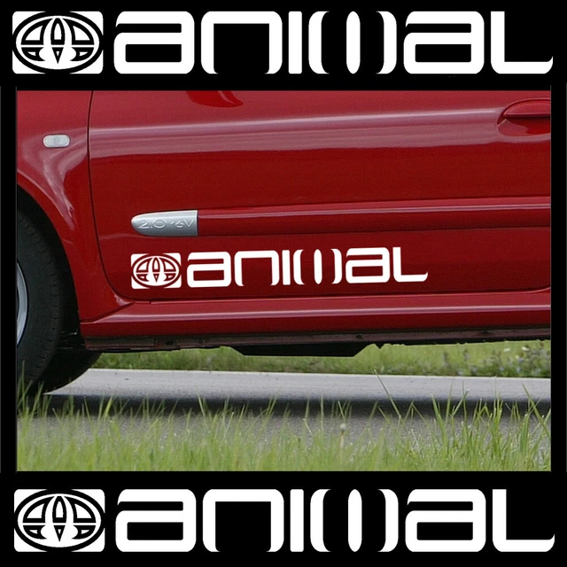 2 X ANIMAL Logo Car Graphic Sticker Decals Vinyl Camper Van Surf