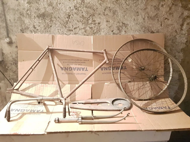 TELAIO COMPLETO CON Manubrio Bici Bianchi Topazio bacchette 1950 - Main Image