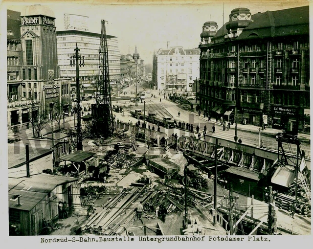 Original Eisenbahn Foto - S-Bahn Baustelle Potsdamer Platz, RVM-Foto 1935