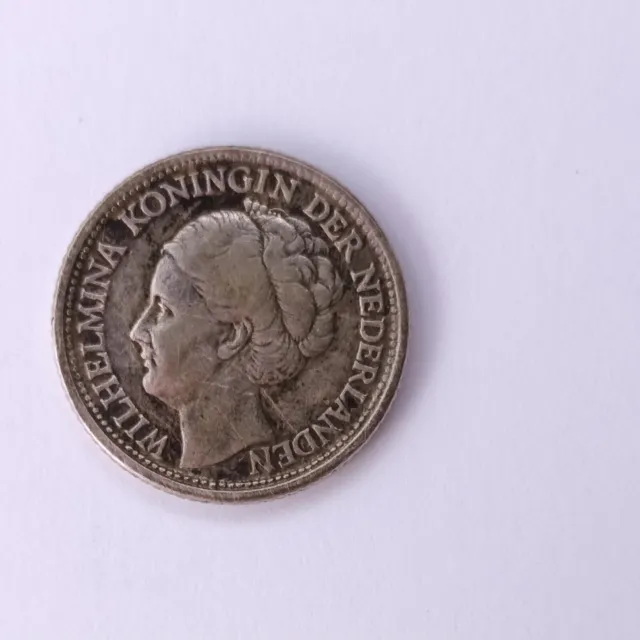 1944 Netherlands Van Curacao 1/4 Gulden Silver  coin