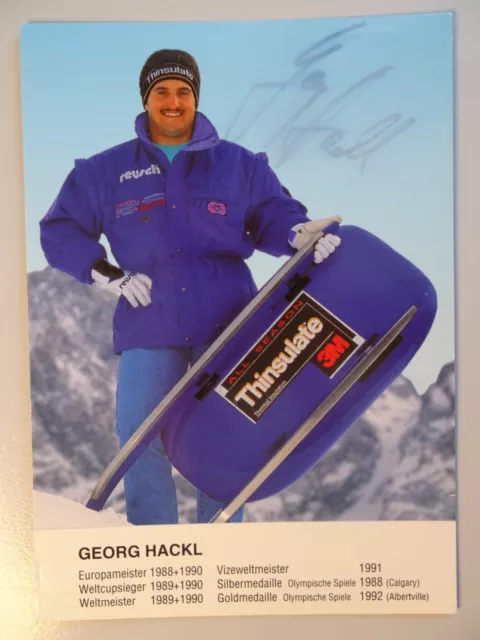 Georg Hackl Autogramm | Rodeln mehrf. Welt-, Europameister & Olympiasieger
