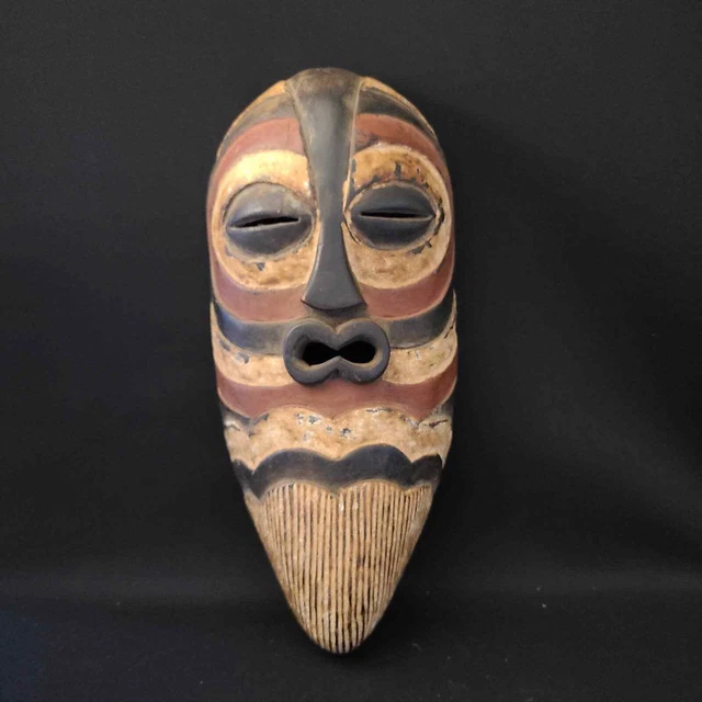 Chokwe Hand-Carved Vintage Wooden African Mask