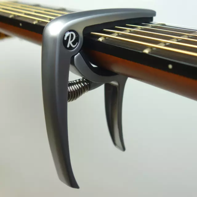 Riff Music Products Deluxe Electric/ Acoustic Guitar Trigger Capo - Silver