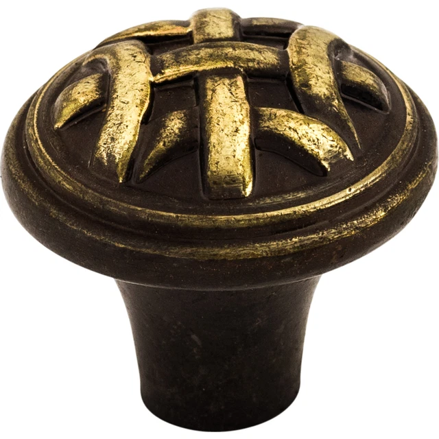 Top Knobs Cabinet Celtic Small Knob 1 Inch Dark Antique Brass