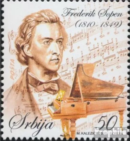 Serbia 342 (completa edizione) MNH 2010 Fryderyk Chopin
