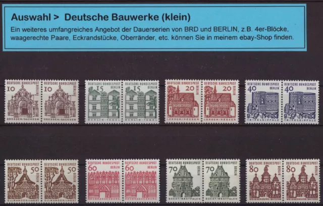 BERLIN Dauerserien Auswahl Deutsche Bauwerke klein waagerechte Paare