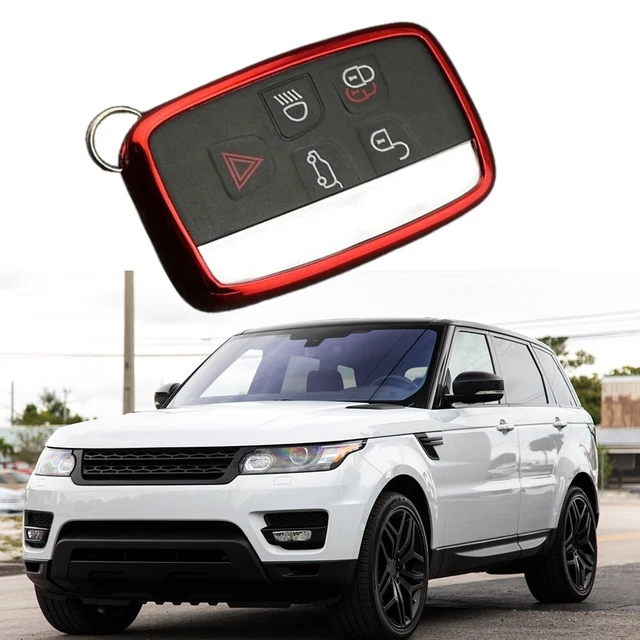 Rouge TPU Voiture Télécommandé Smart Clé Housse Pour for Land Discovery Nouveau
