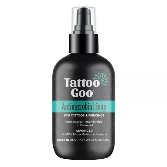 Tattoo Goo Deep Cleansing Soap Piercing Aftercare 3oz Foam New Formula