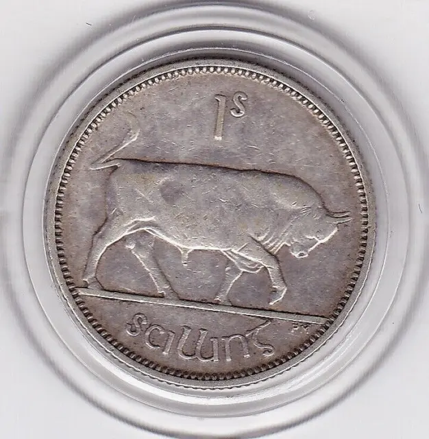 Sharp  1933  Eire / Ireland  75%  Silver  Shilling  Coin