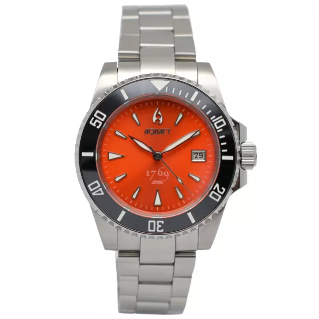 Aquacy 1769 Hei Matau Men's Automatic 300M Orange Dive Watch 1769.O.B.S   Miyota