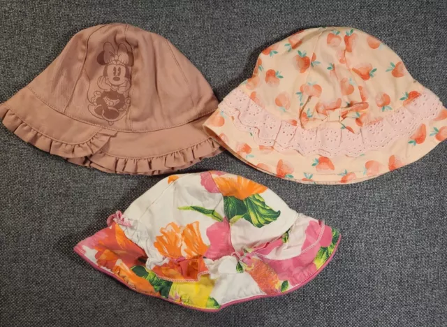 Pacchetto cappello bambina 0-3 mesi designer panettiere Minnie cappello da sole topo (H83)