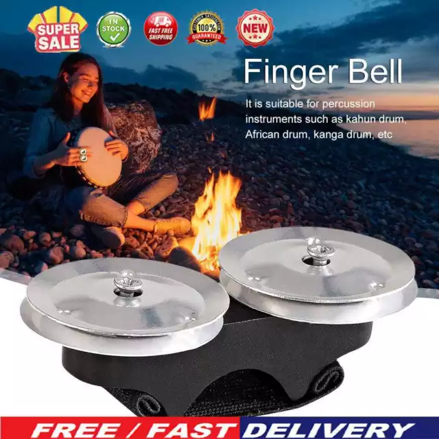 Finger Jingle Tambourine Metal Bell African Drums for Cajons Bongos Djembe Conga