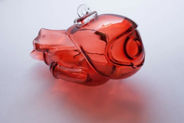 Boule de noël SYLVESTRE en verre soufflé Rouge - Meisenthal 2013