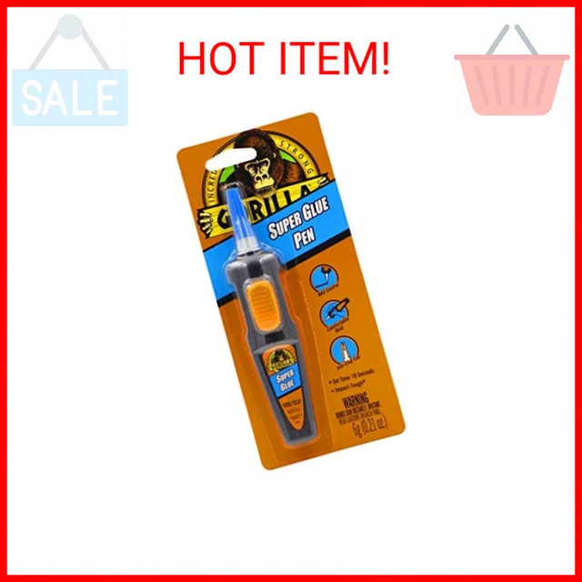 Gorilla Super Glue Pen, 6 Gram, Clear (Pack of 1)