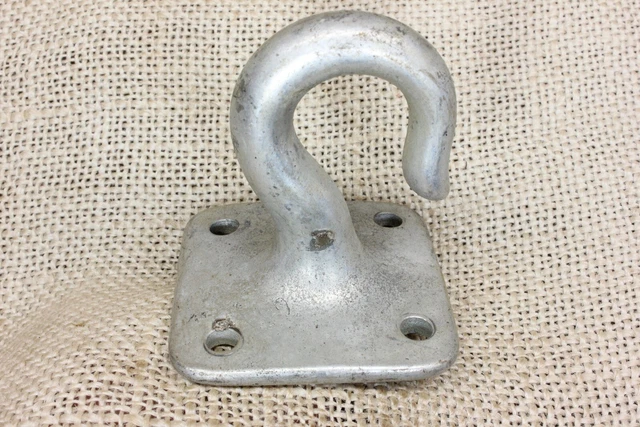Old Plant Hook Porch Hanger Barn Find Rustic Vintage Galvanized Iron 2” Square 3