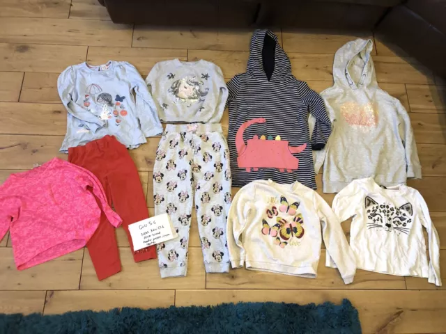 Pacchetto vestiti ragazze età 5-6 anni Next River Island felpa con cappuccio jogger top maglione