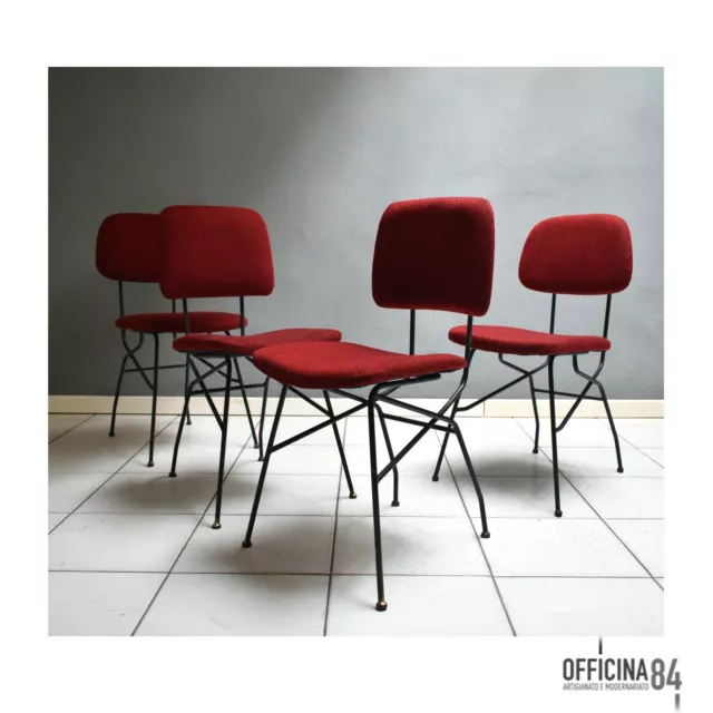 set di 4 sedie vintage anni'60, mnifattura italiana
