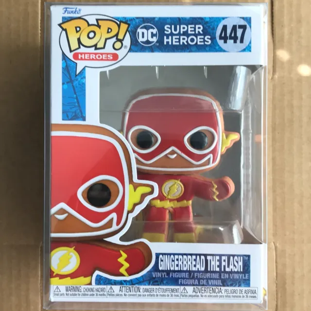 Funko Pop! Gingerbread The Flash #447, Holiday, Christmas, DC Heroes, DC Comics