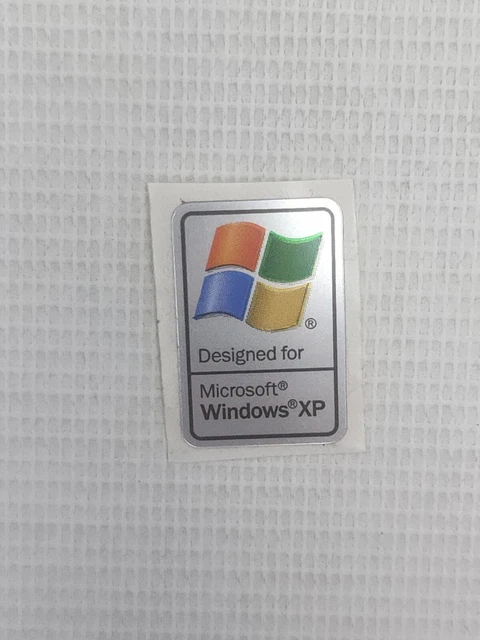 Computer Windows Sticker Gray Rectangular ORIGINAL UNUSED NEW computer Sticker Microsoft Windows XP classic $18. ...
