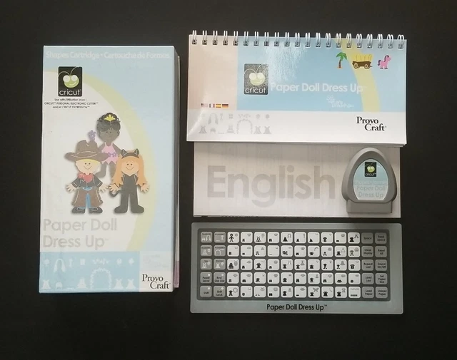 CRICUT PAPER DOLL DRESS UP Shapes Cartridge 290412 PreOwned 5.95