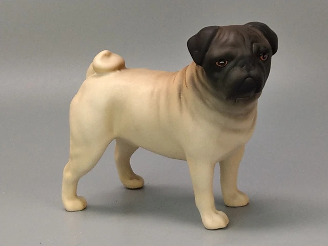 Vintage Pug Dog Figurine Cutmil Cupie  Matte Beswick