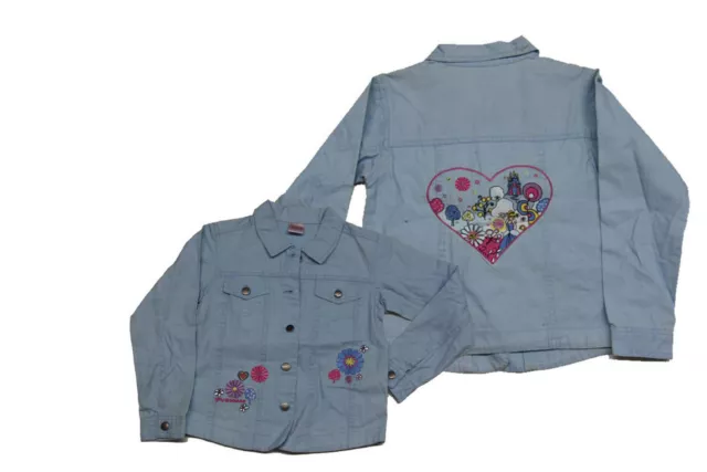 Kinderjacke Mädchen Jeansjacke 122 Princess Prinzessin Cinderella Disney 1B